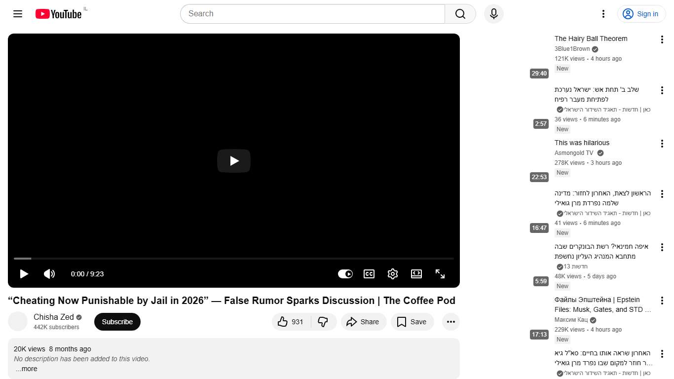 “Cheating Now Punishable by Jail in 2026” — False Rumor Sparks Discussion The Coffee Pod - YouTube